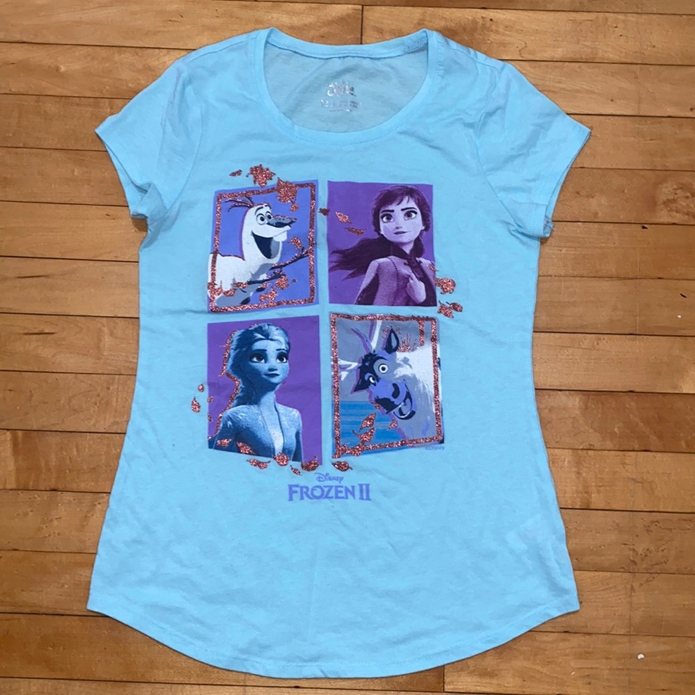 Justice Girls Disney Frozen 2  Shirt Size 12